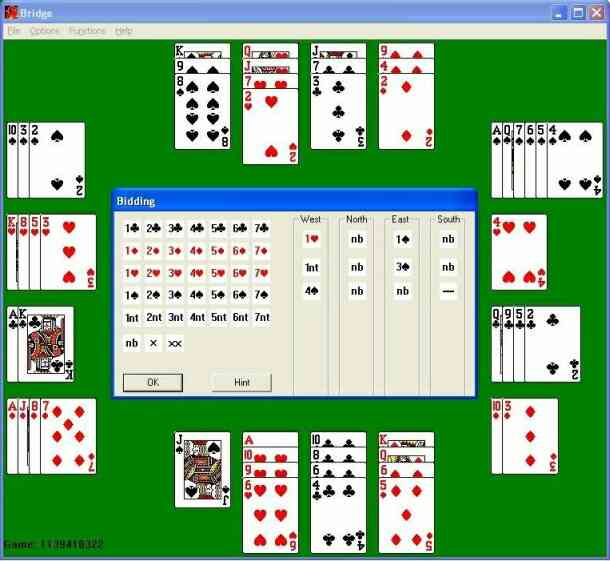 Bridge - Acol Bidding System - WolfBridge Freeware Game